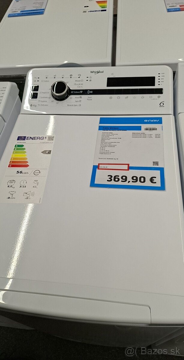 Predám Práčku Whirlpool použitá 2 krát