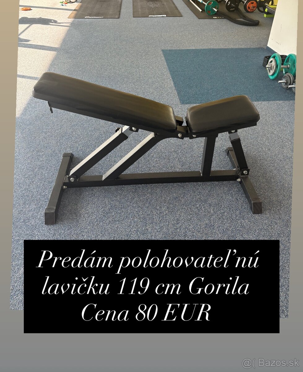 Polohovateľná lavička