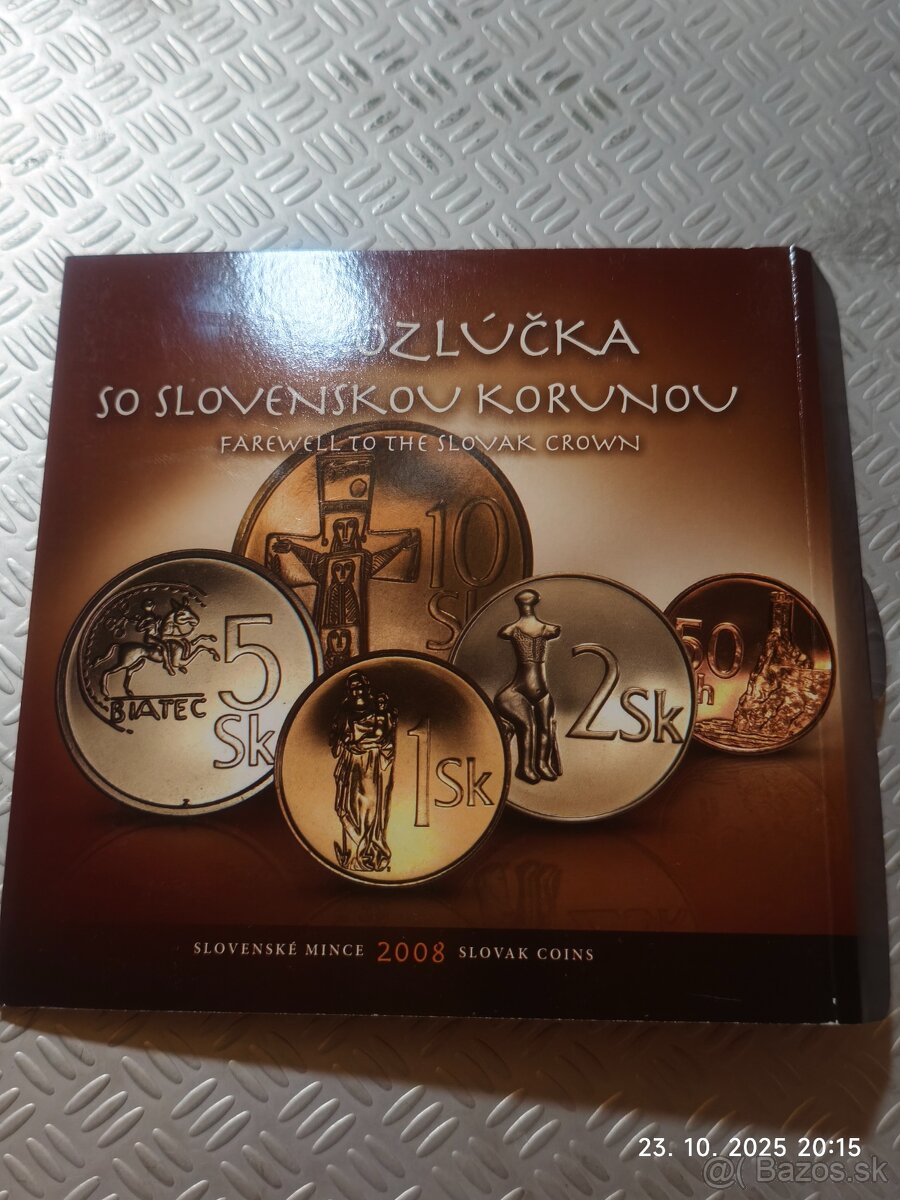 Sady mincí SR Rozlúčka so slovenskou korunou BK