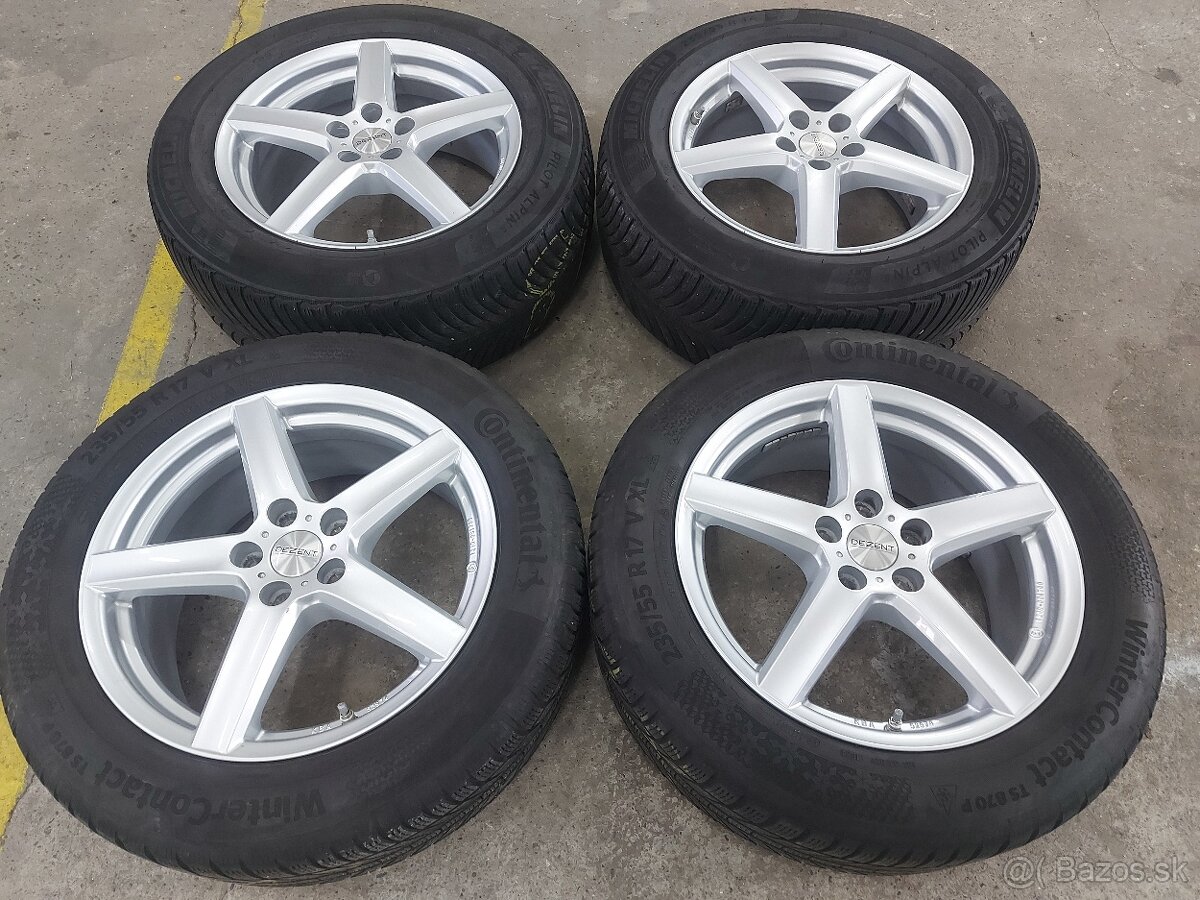 5x108R17 elektróny FORD -235/55R17 zimne pneu +senzory tlaku