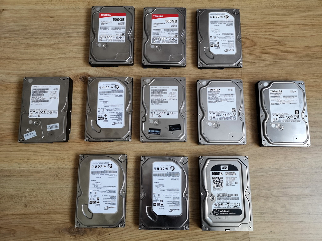 Predám viacero hardiskov 500GB