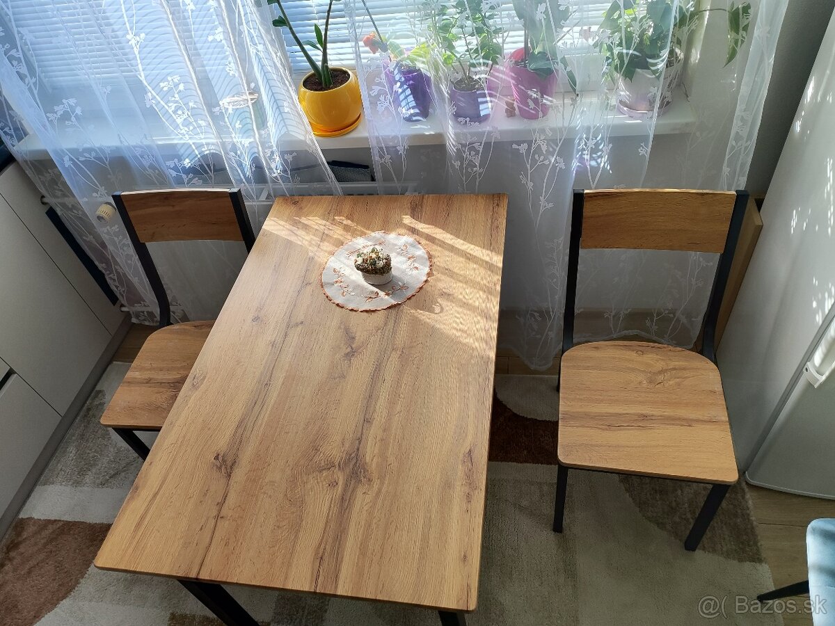 Jedálenský stôl a stoličky dub artisan