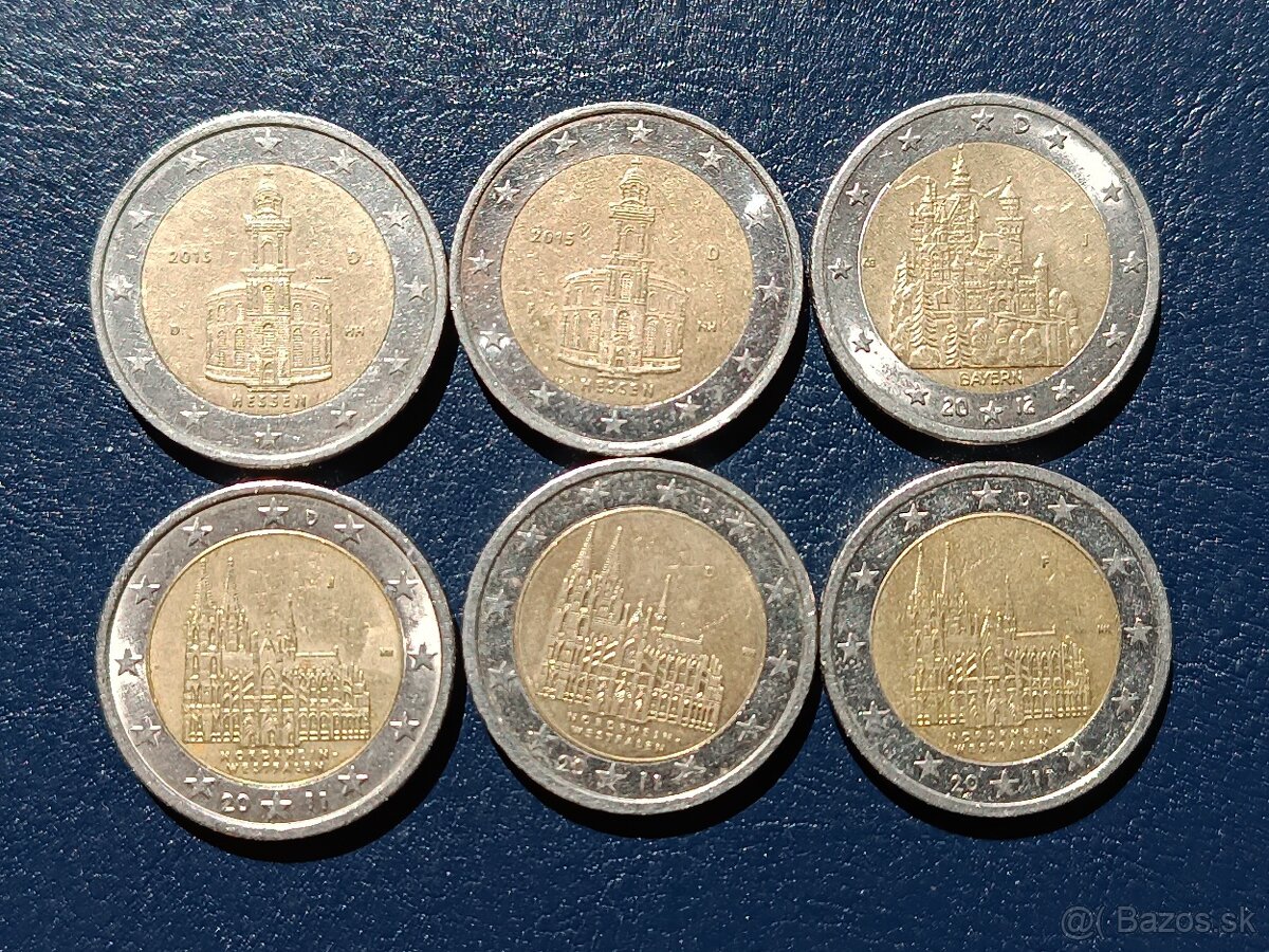 2 € pamätné mince Nemecko