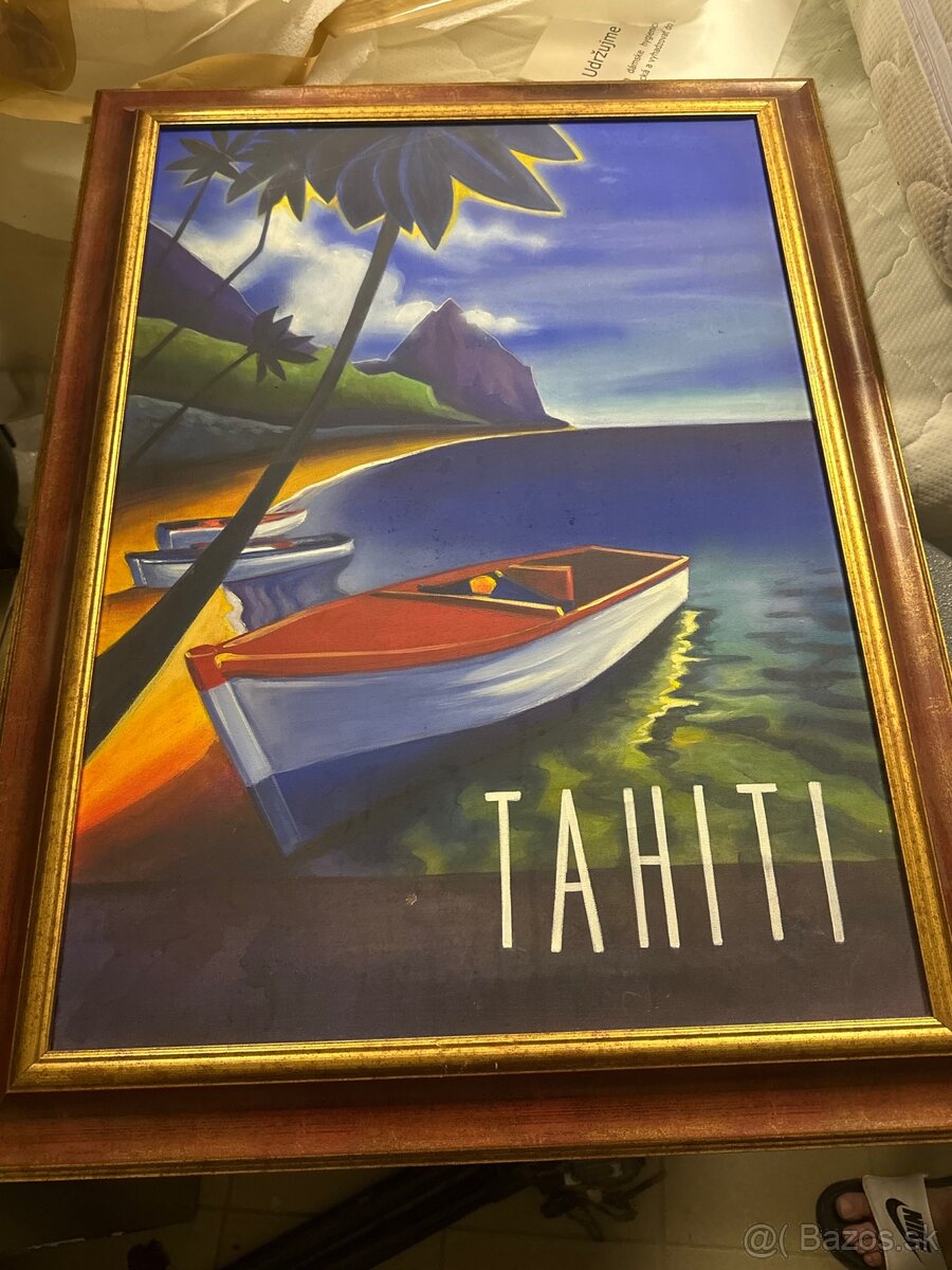 TAHITI – dekoratívny plagát / obraz v ráme