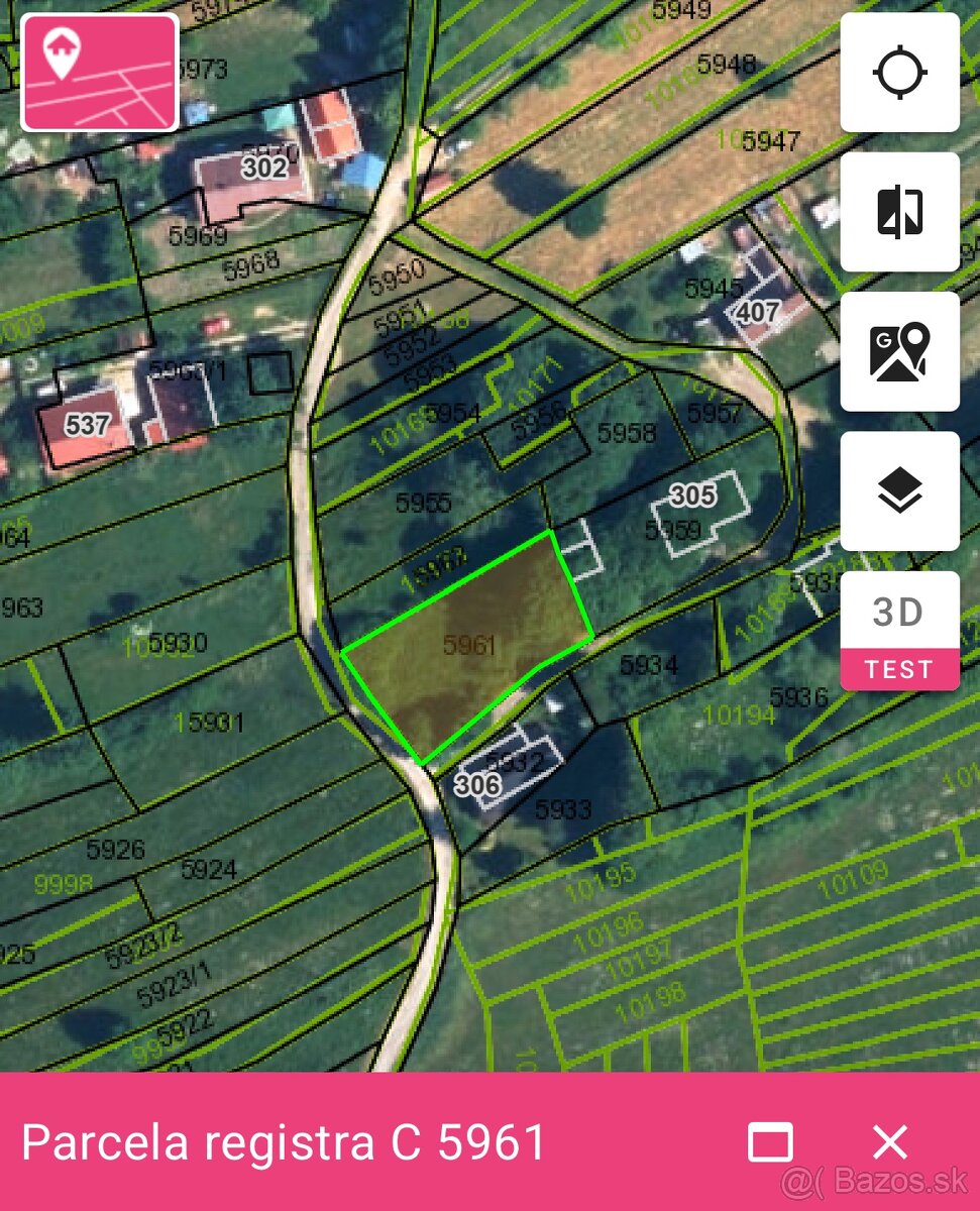 Staškov stavebný pozemok 675m2