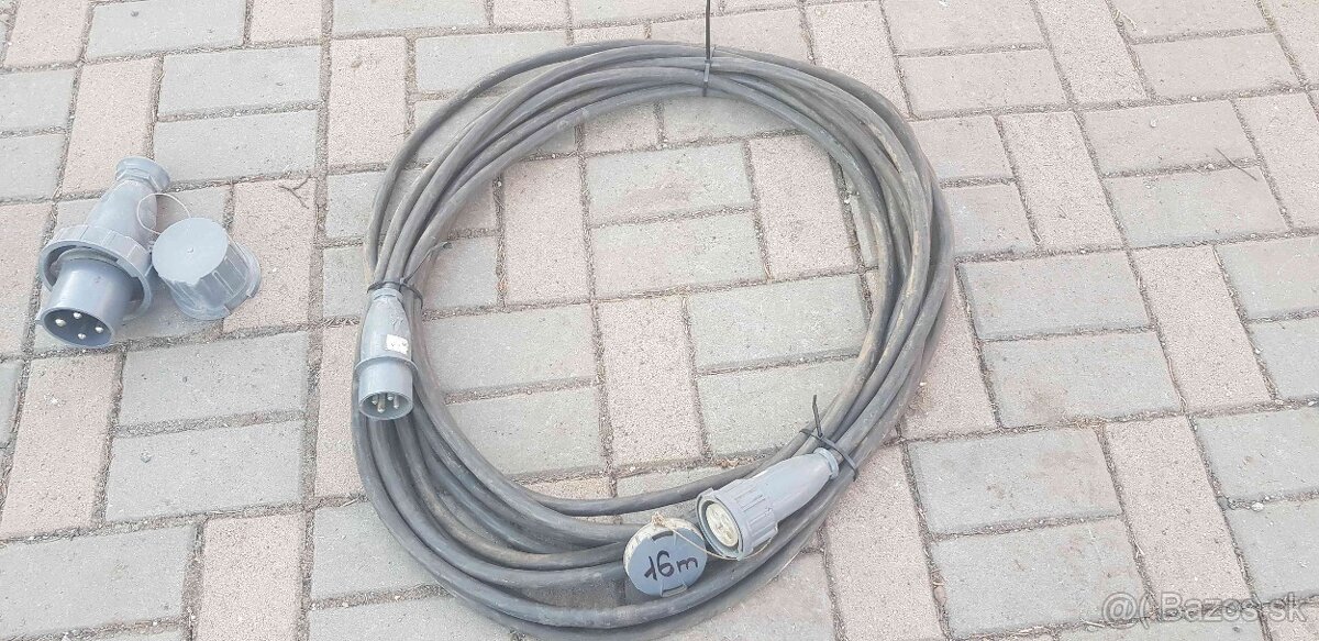Predám hrubý kábel 380V aj s koncovkami (4-žilový)