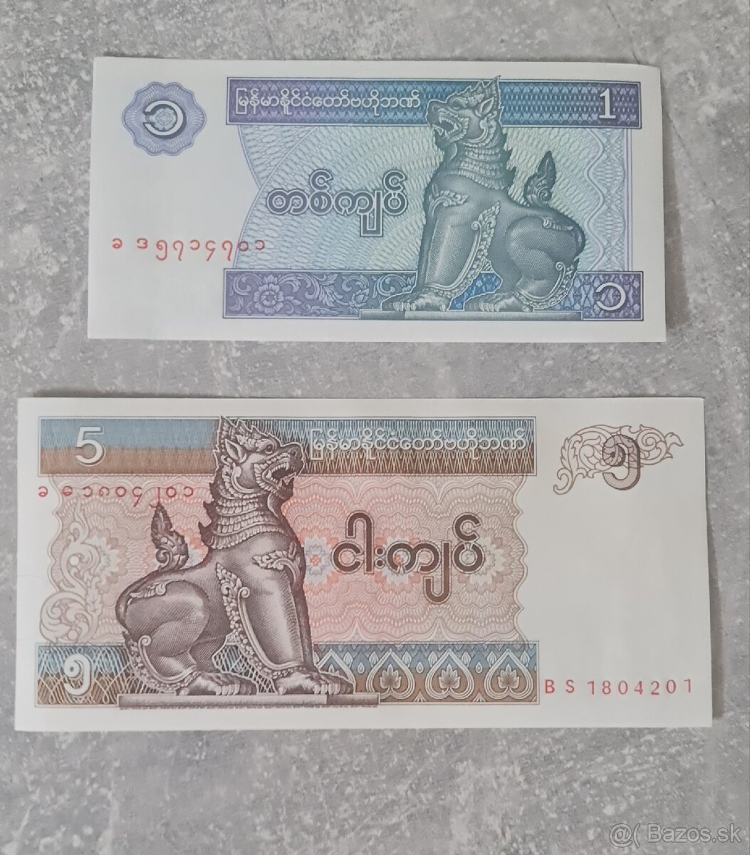 MYANMAR unc bankovky