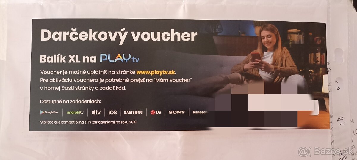Predam internetovu TV PLAY TV voucher kod balik XL balik