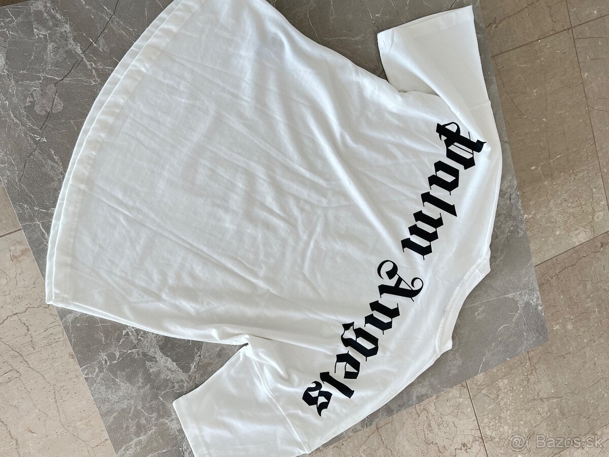 Palm Angels biele pánske tričko oversized