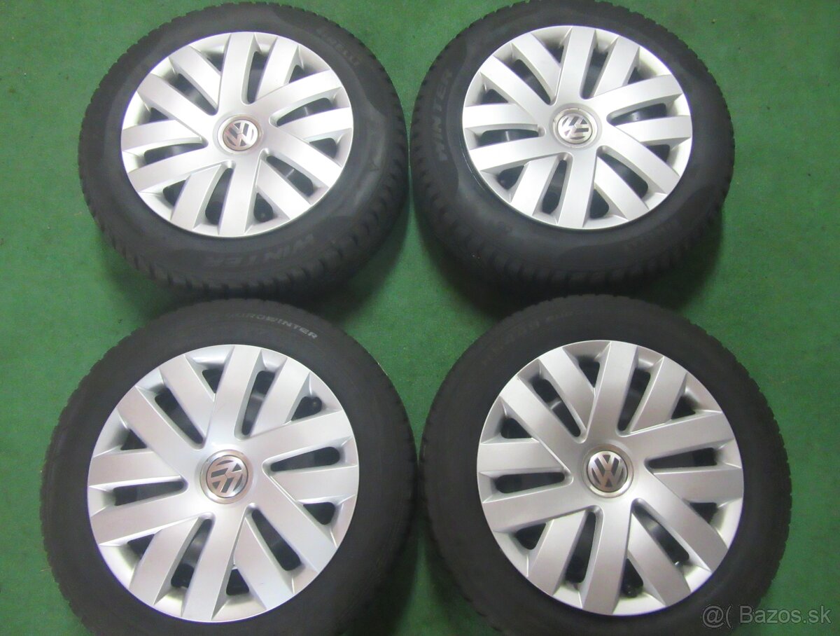 R15 zimná sada VW POLO rozteč 5x100 185/60r15 PIRELLI+FALKEN