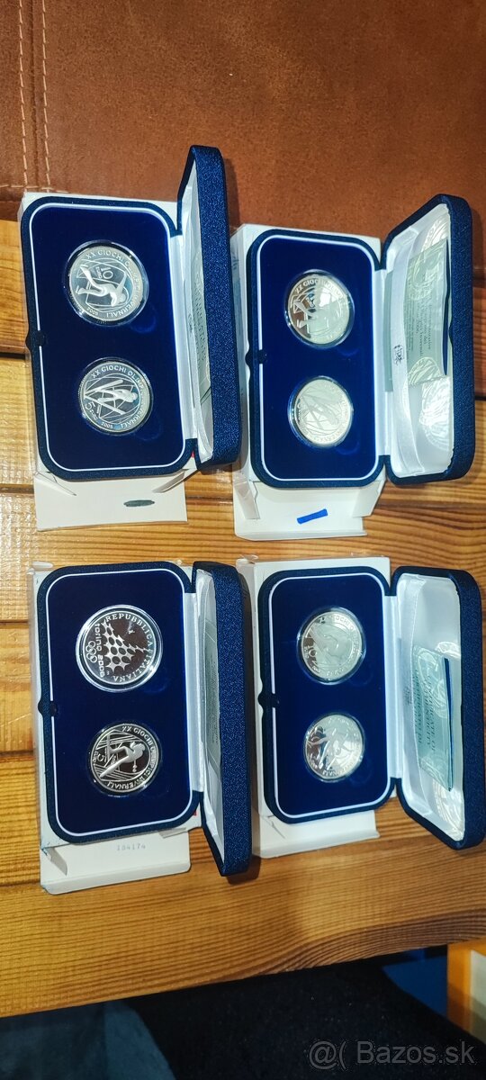 proof strieborné mince Taliansko Turín 2006