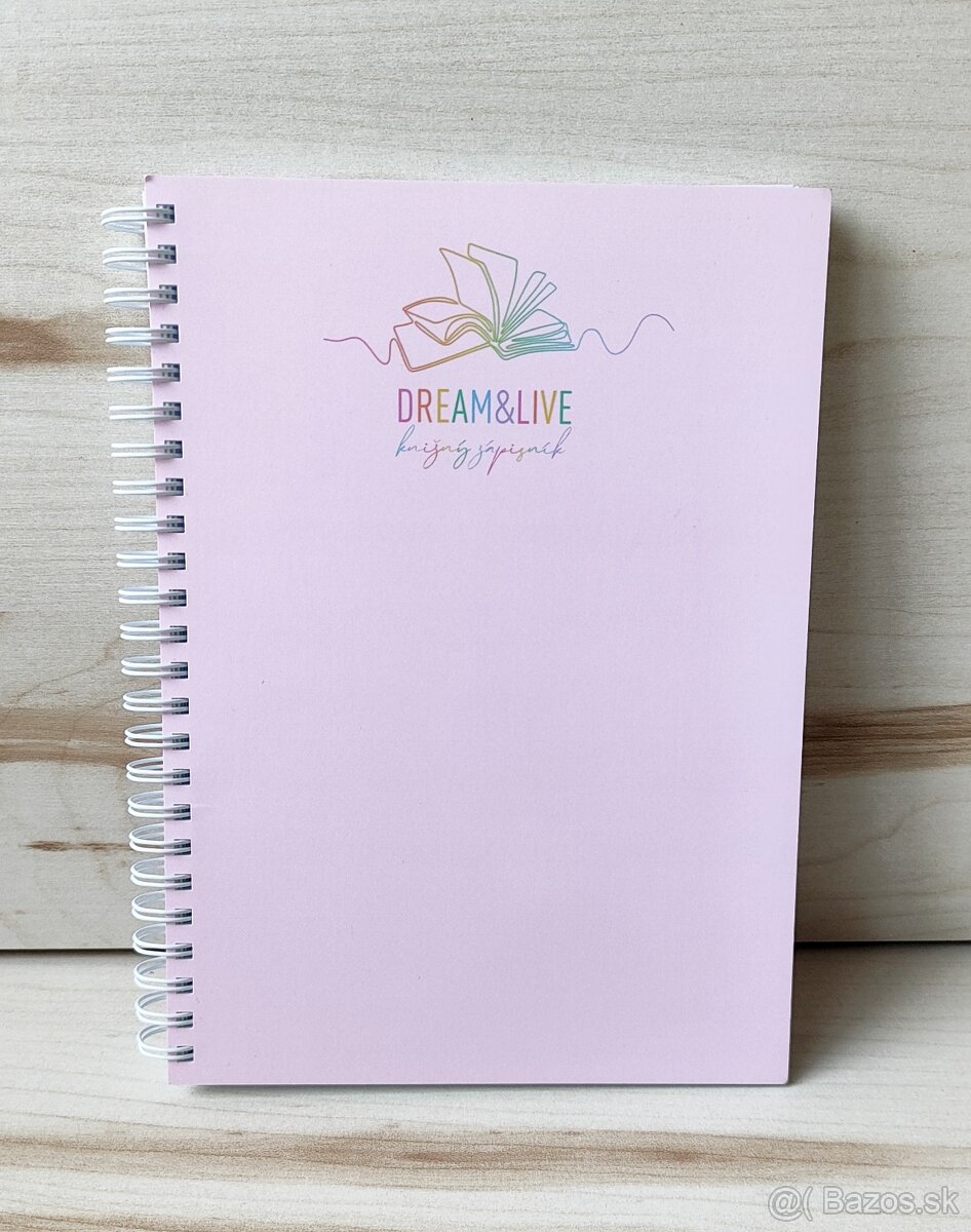 Nový Knižný diár zápisník pre knihomoľov 180 str. Dream&live