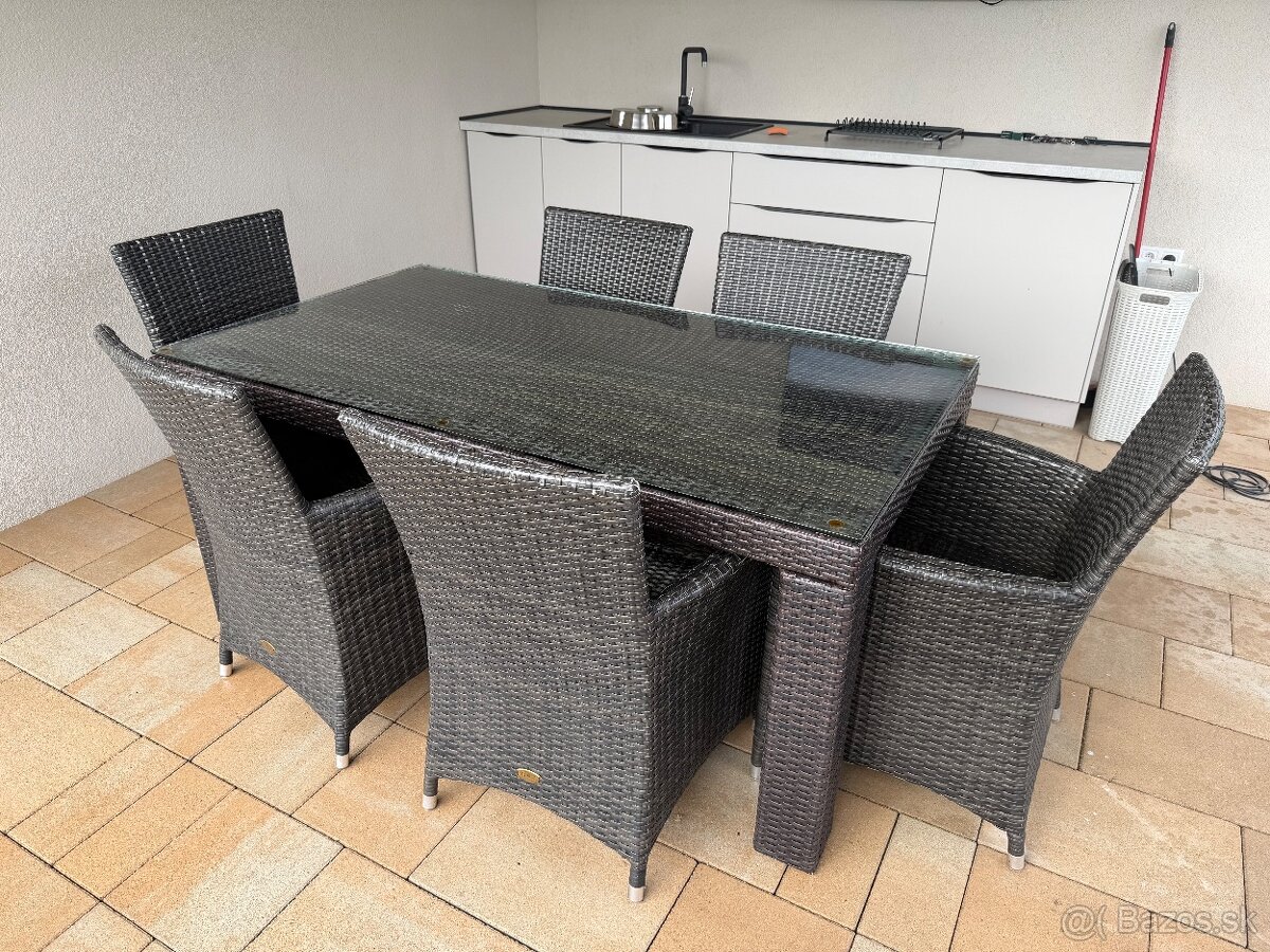 Jedalensky Ratanovy set na terasu