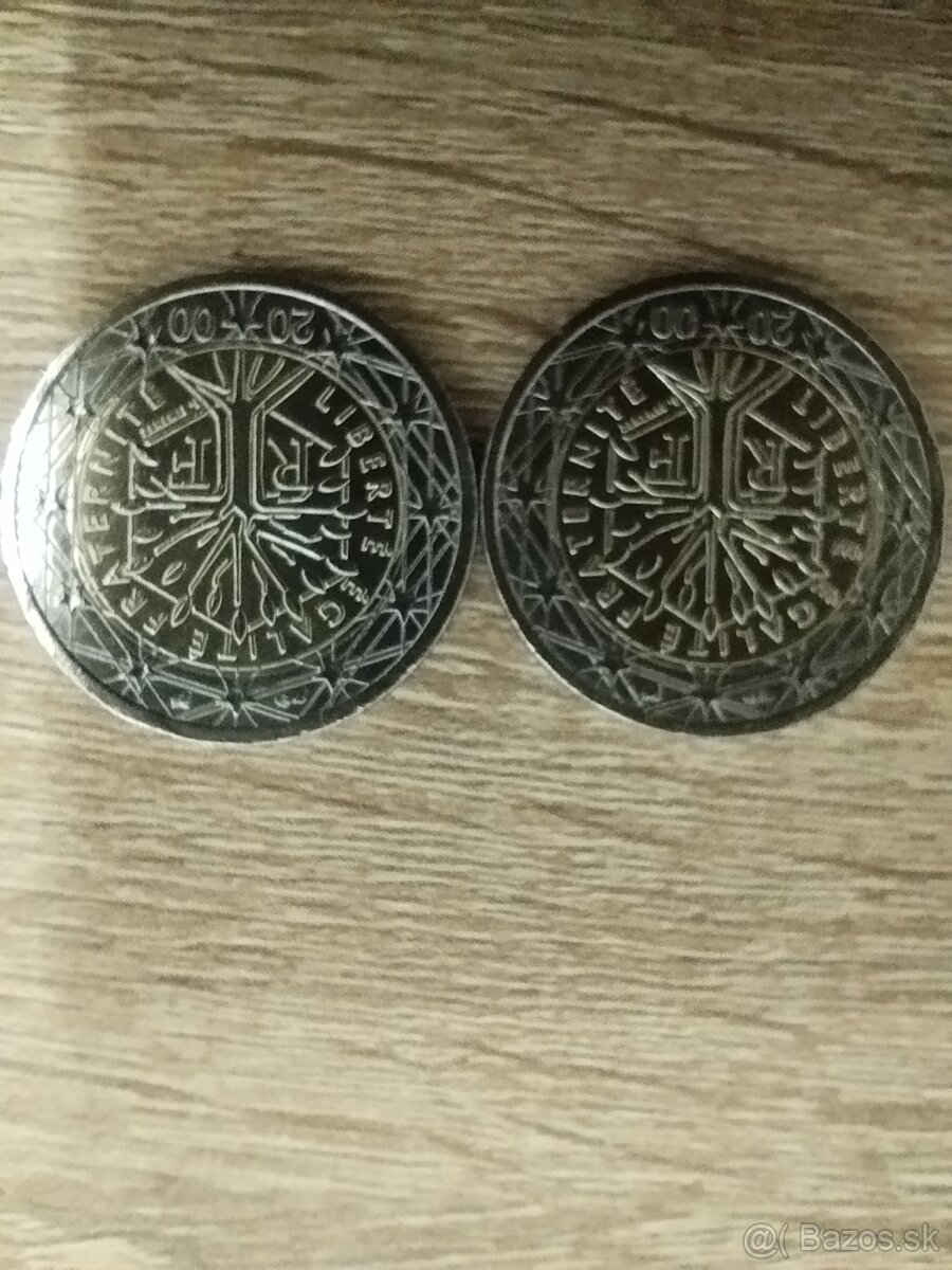 2euro mince Francúzsko 2000