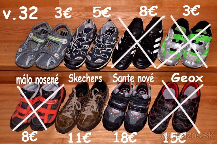 Topánky pre chlapca velkost 32 aj NOVÉ tenisky aj sandále