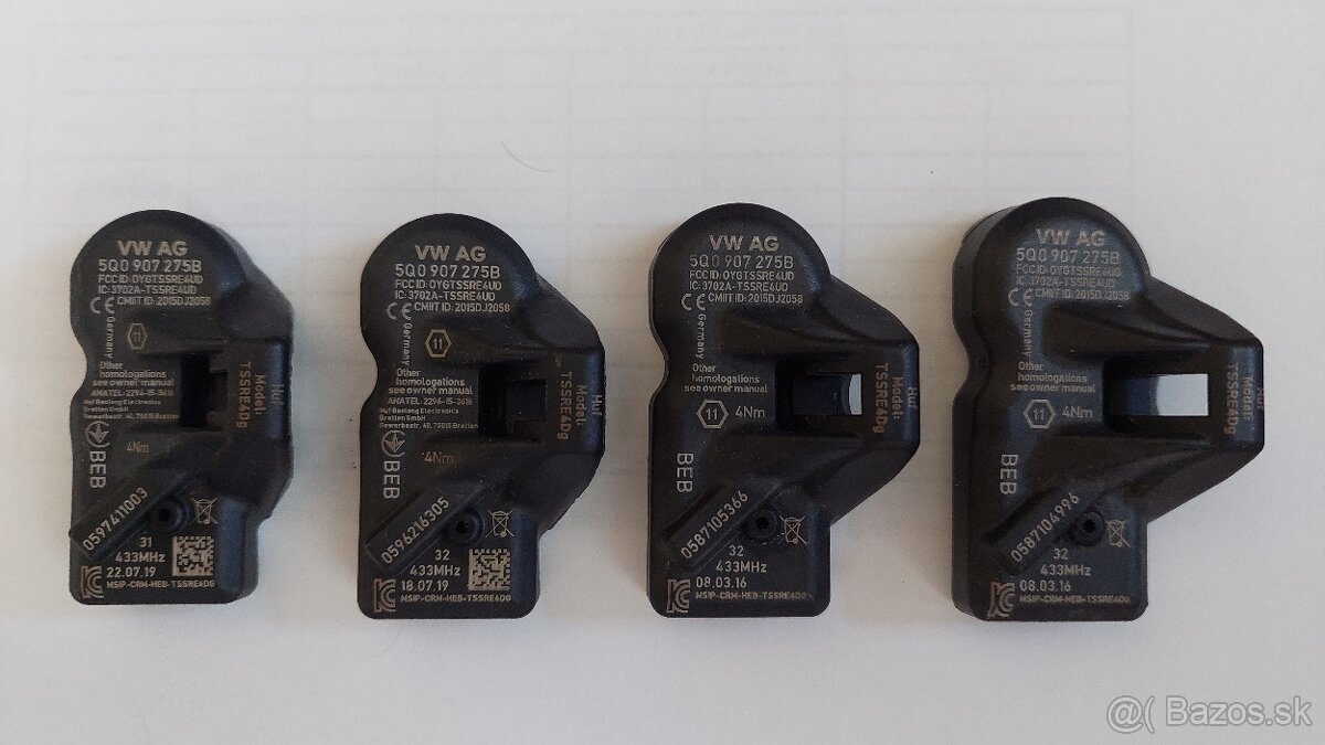 Snimace tlaku TPMS VW Audi