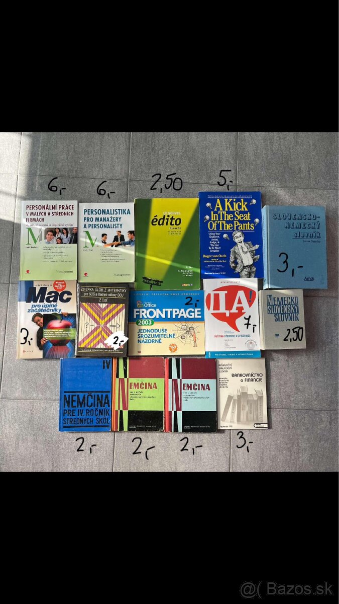 Predám počítačovú literatúru, slovníky a iné knihy