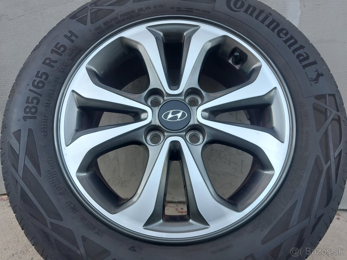 6x15 4x100 r15 et47 - letné komplety original HYUNDAI I20