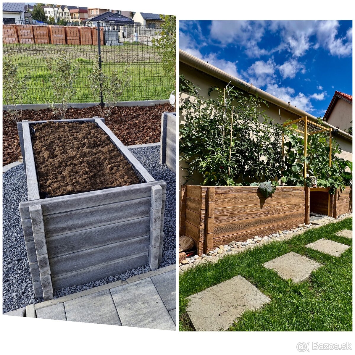 Betónový vyvýšený záhon