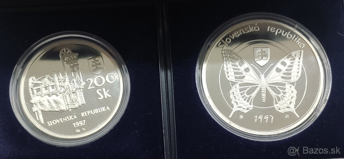 Strieborné mince v proof kvalite