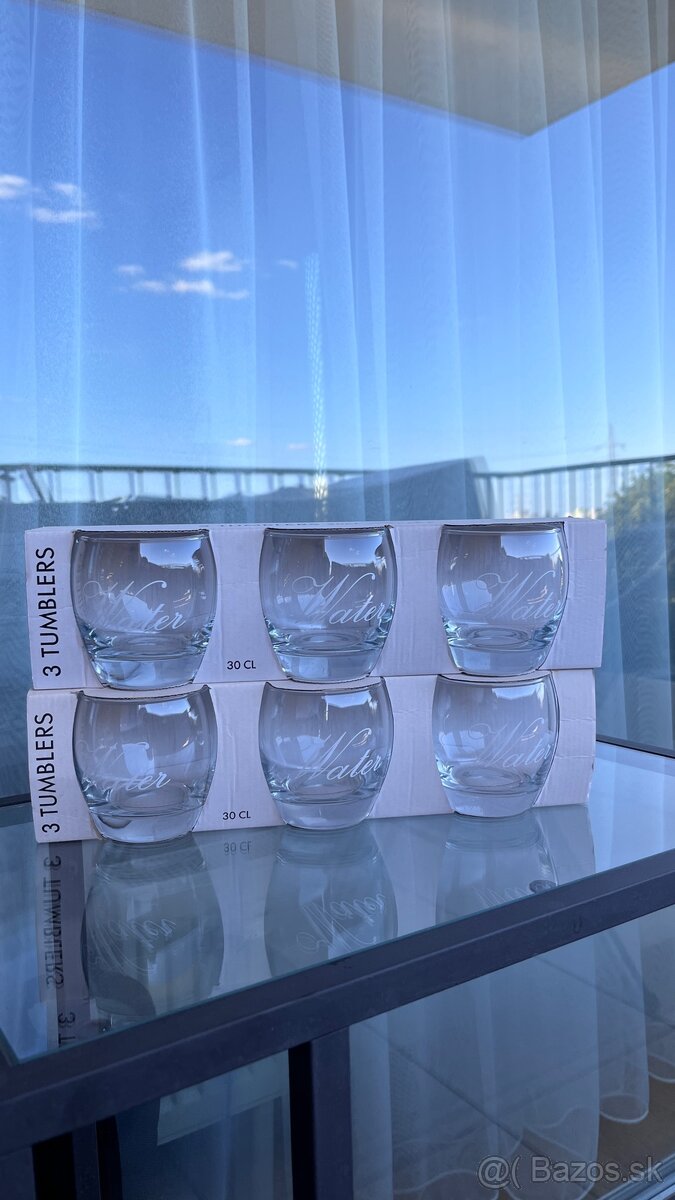 6ks nové pohare na vodu, 3 dcl