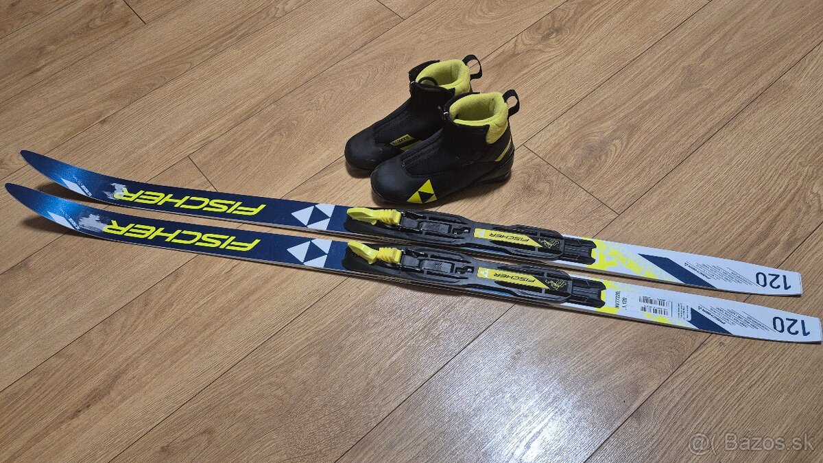 Detský set lyžiarky + lyže