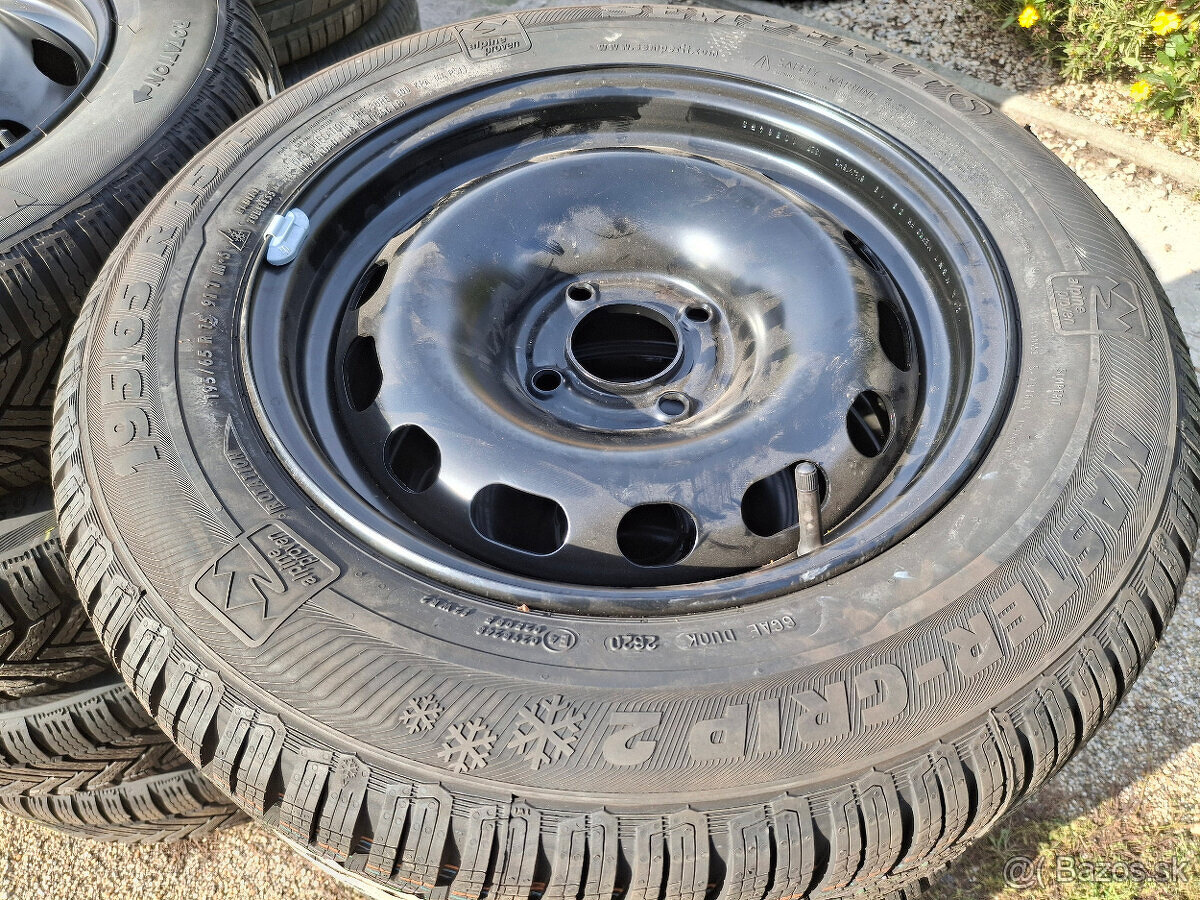 15" plechy 4x108 Citroen C3 + zimné 195/65 r15 nejazdené