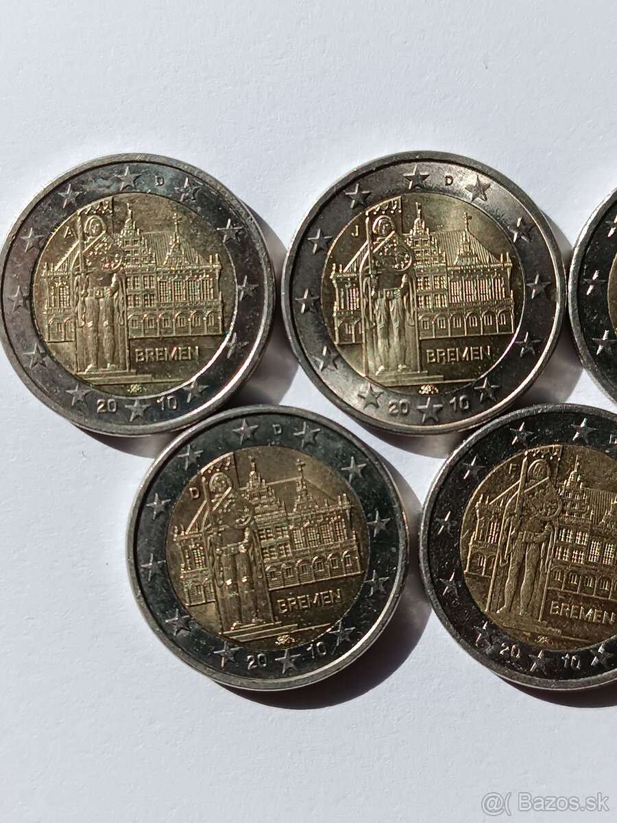 2 eurové pamätné mince Nemecko 2010