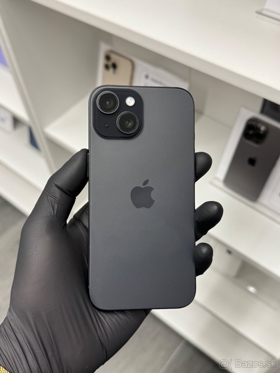 ZÁRUKA 2 ROKY / Apple iPhone 15 256GB Black, 100% ZDRAVIE