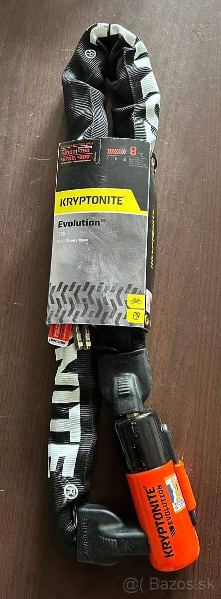 Zámková Reťaz Kryptonite Evolution 90cm x 10cm Nová