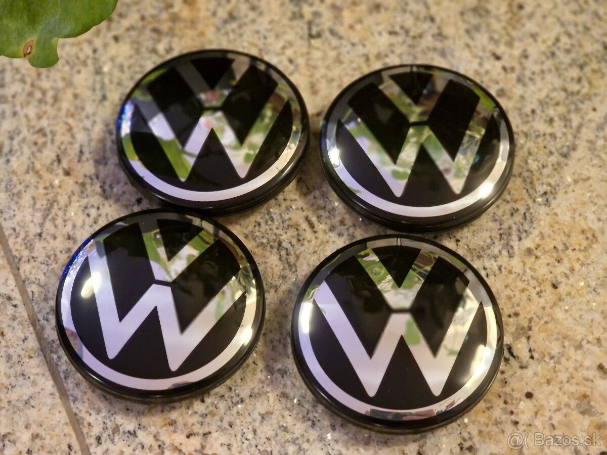 Pukličky stredy do diskov Volkswagen 65 mm sada 4ks