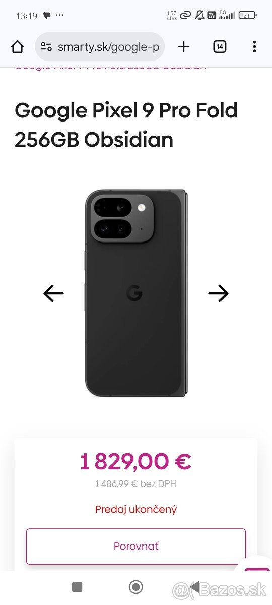 Predám telefón značky Google pixel 9 pro fold