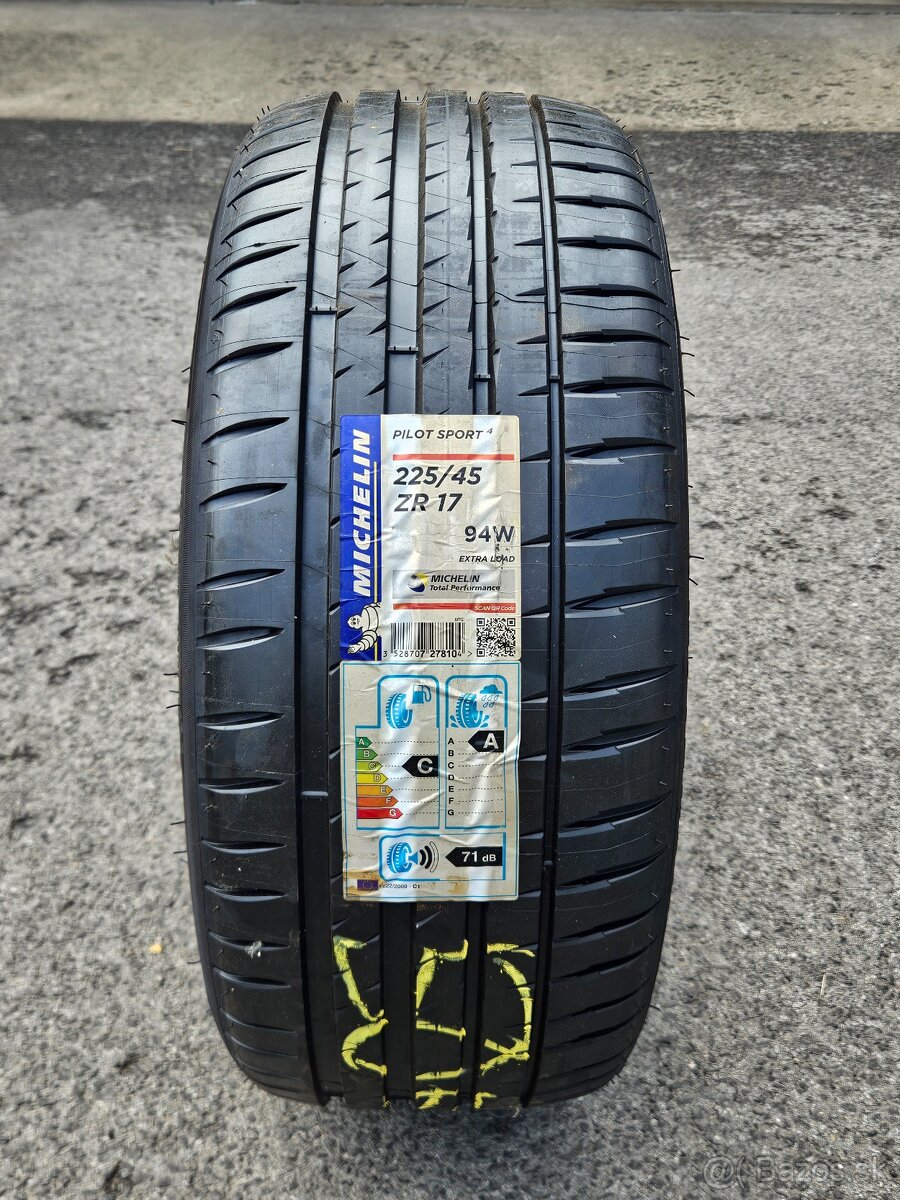 225/45R17 MICHELIN Pilot Sport 4 Nové