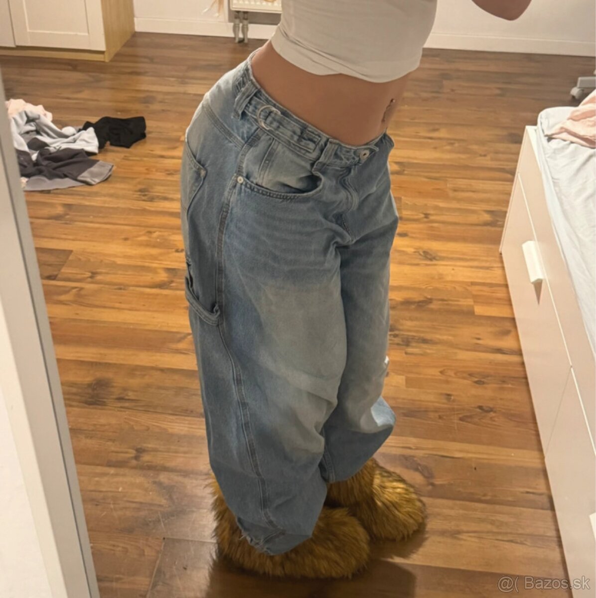 bershka gate baggy pants