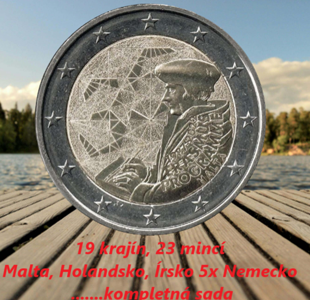 Erasmus, Kompletná sada 2022 🌍💶 19 krajín, 23x 2€ minca