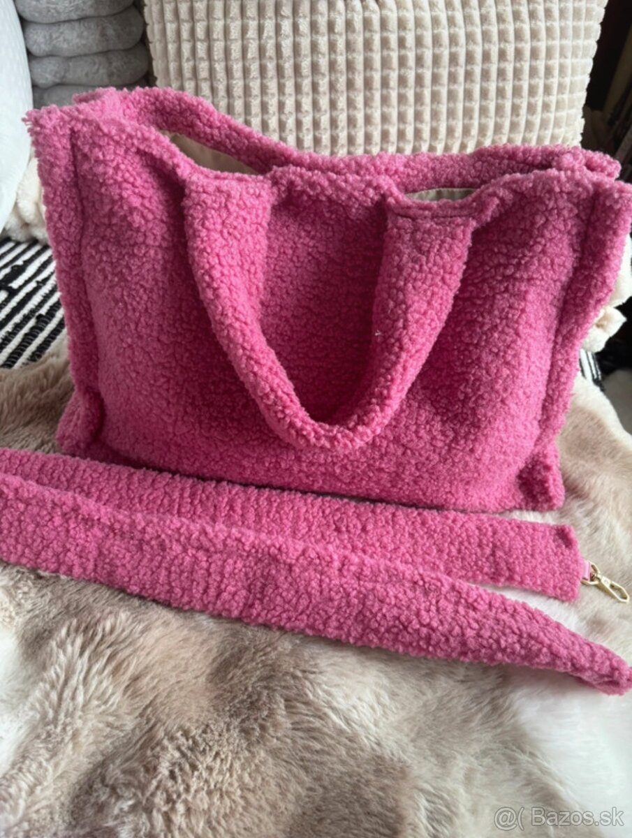 Krásna nová ružová - Ibalgin huňatá ňuňu kabelka