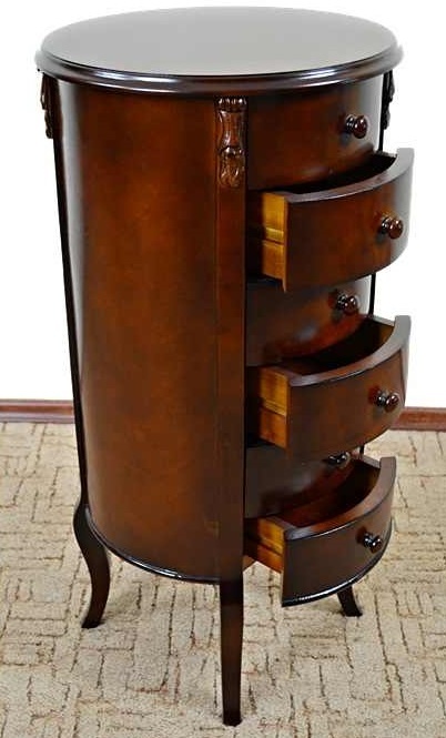 Okrúhla komoda so šuflíkmi