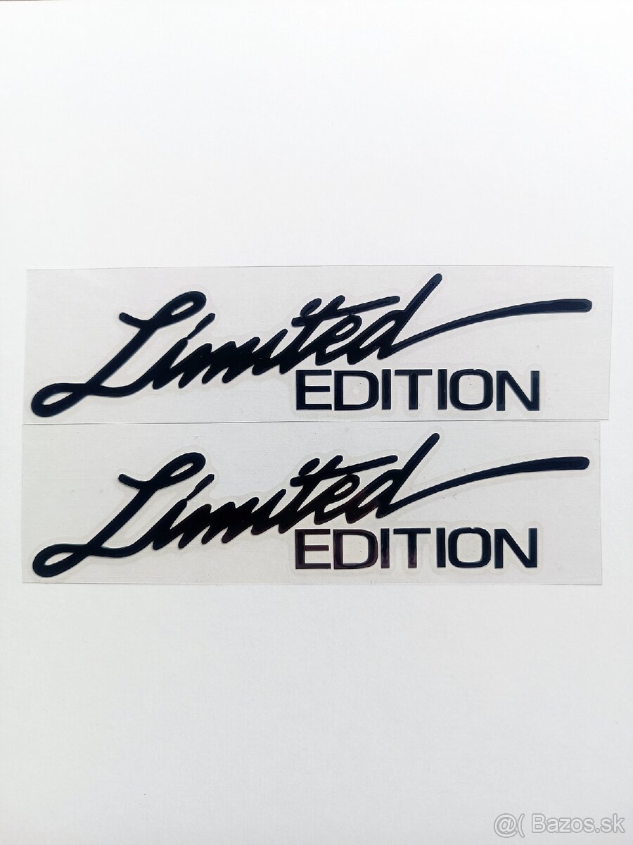Nové čierne nálepky Limited Edition