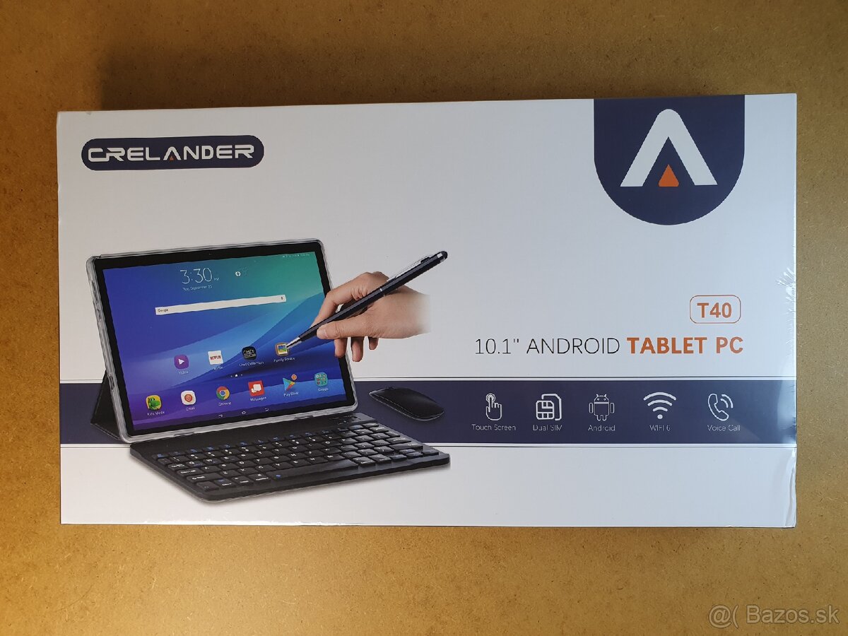 Nový tablet Crelander T40 s klávesnicou a myšou
