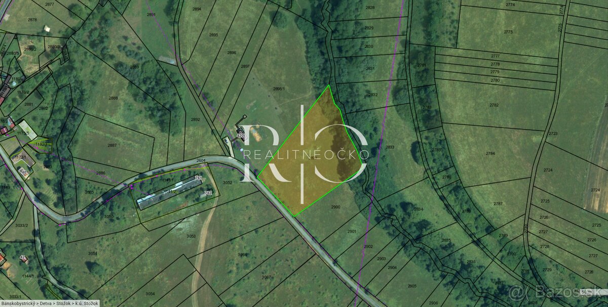 Na predaj: pozemok v obci Stožok – časť Vyletelovci