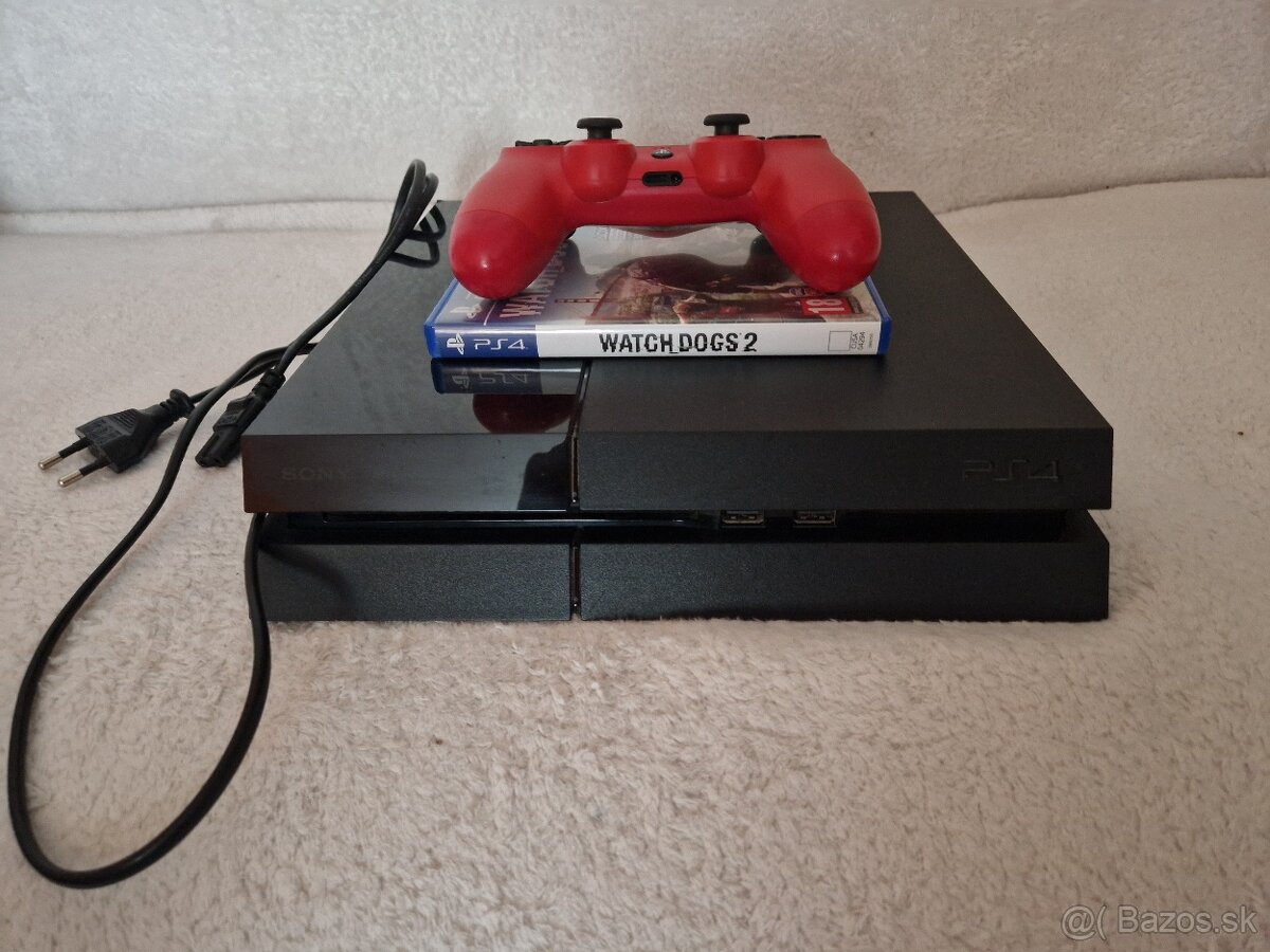 PS4 FAT 500GB+DUALSHOCK 4+WATCH DOGS CZ
