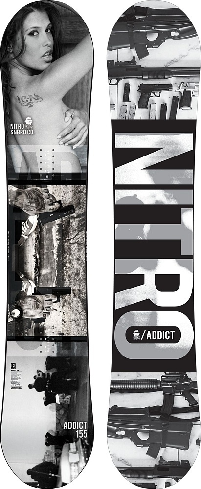 Snowboard Nitro addict 155 + viazanie Burton Mission vel. M