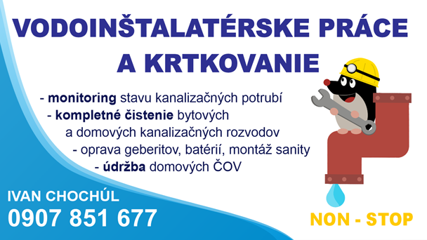 Krtkovanie, vodoinštalačné práce, vodar