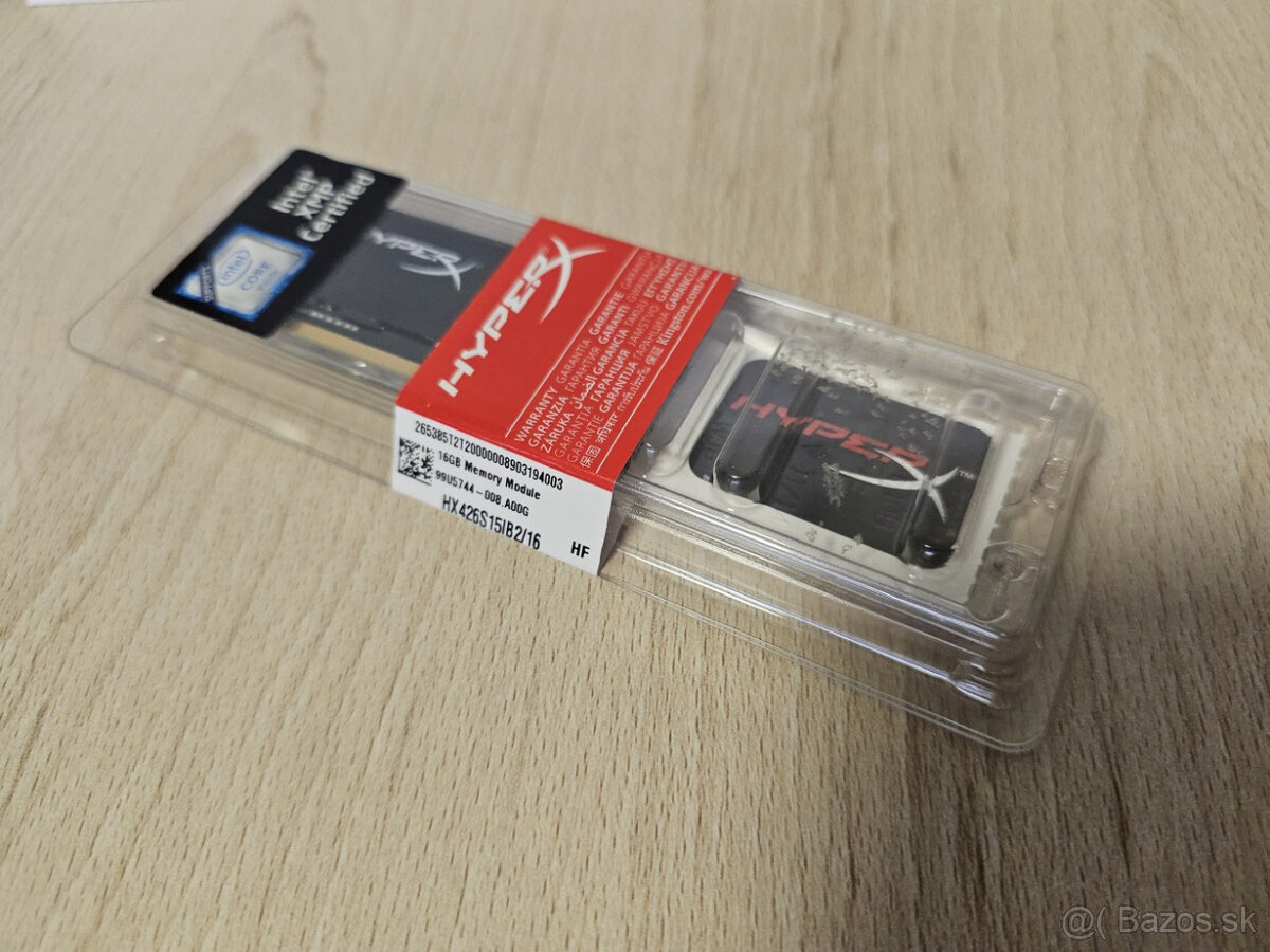 Kingston HYPERX SO-DIMM RAM 16GB DDR4 2666MHz CL15 - nové