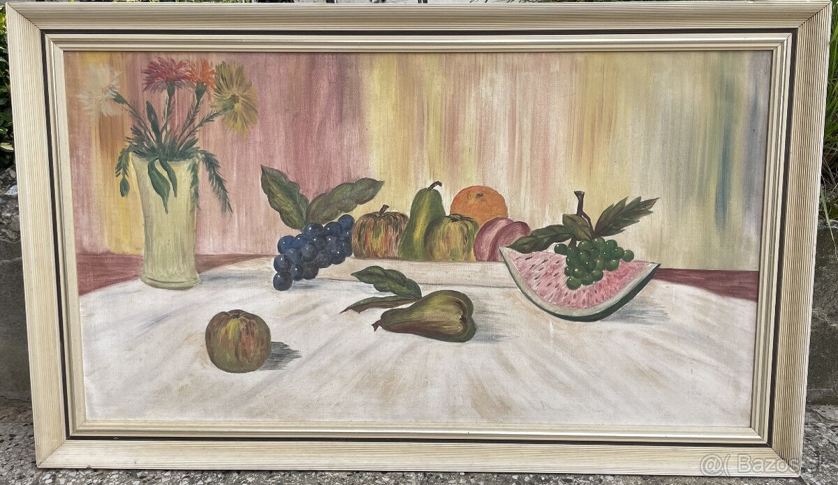 starožitný ručne maľovaný obraz