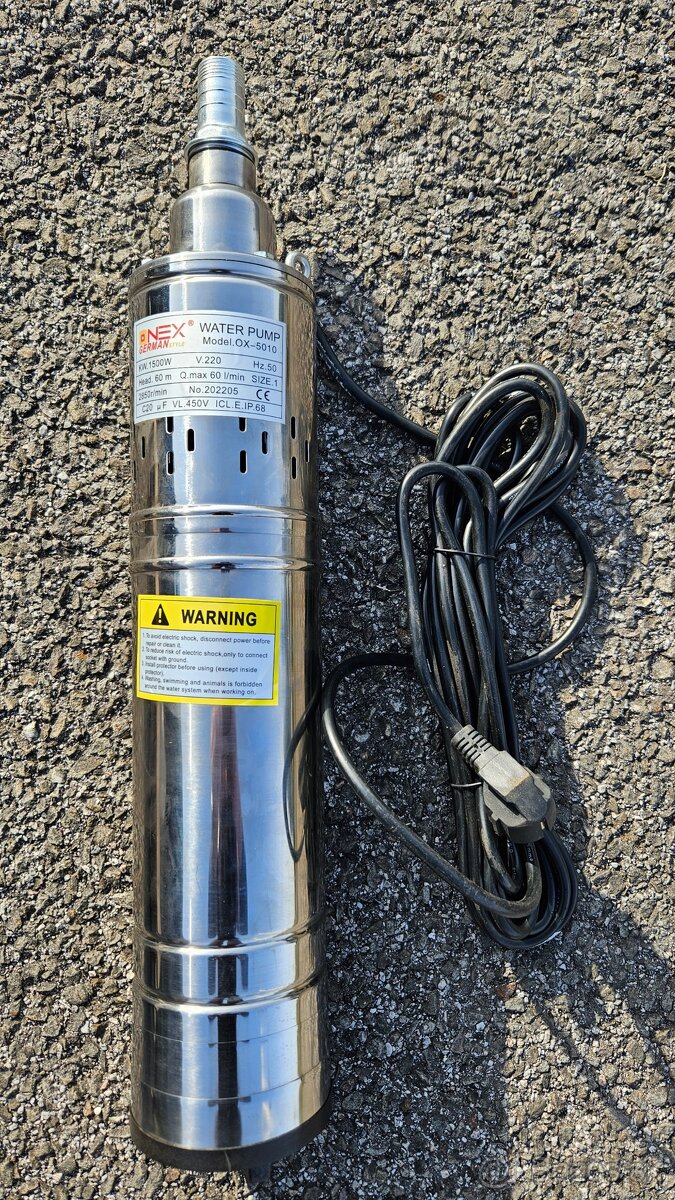 Ponorne hlbine cerpadlo na vodu