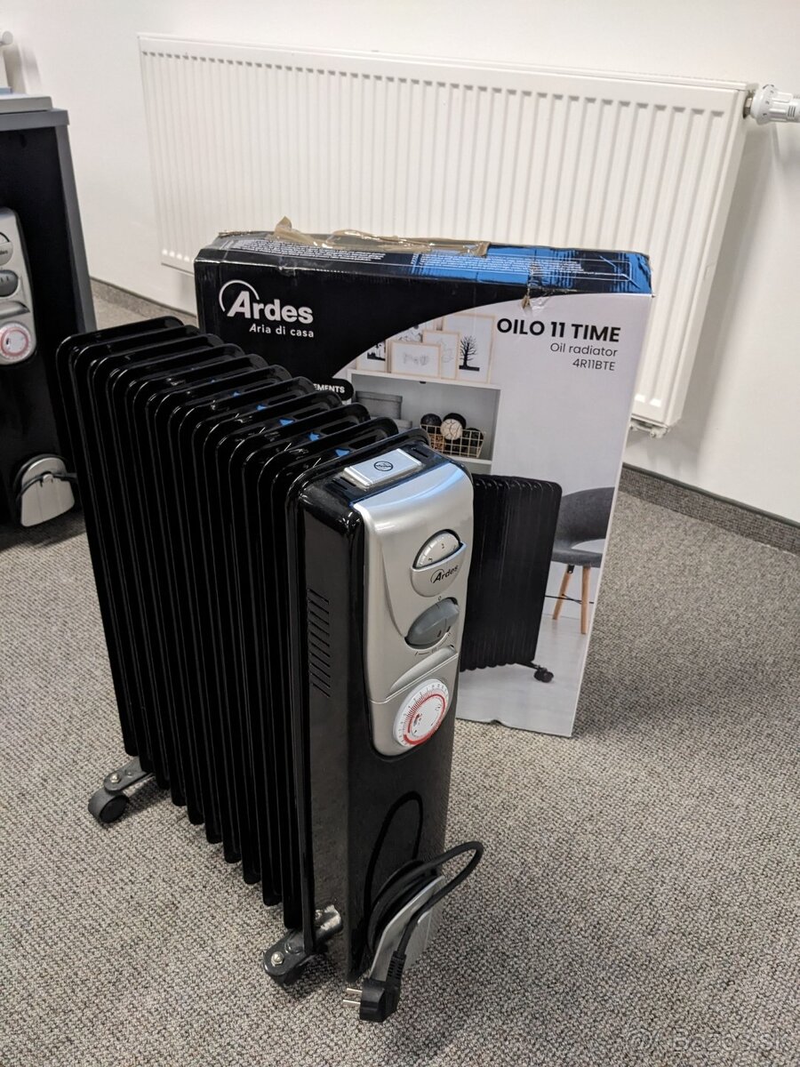 Olejový, elektrický radiátor s časovačom
