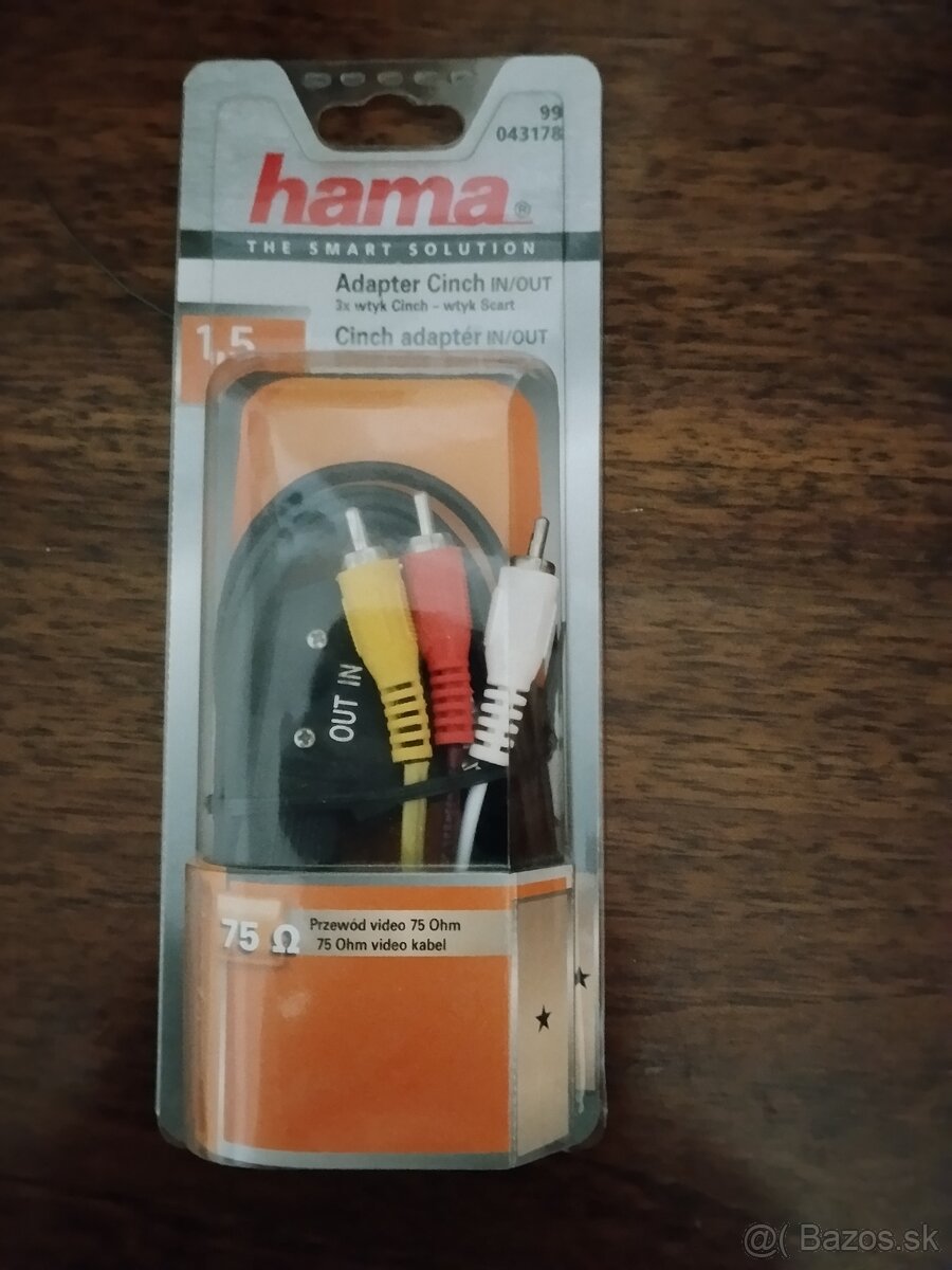 Hama scart vidlica cinch adapter