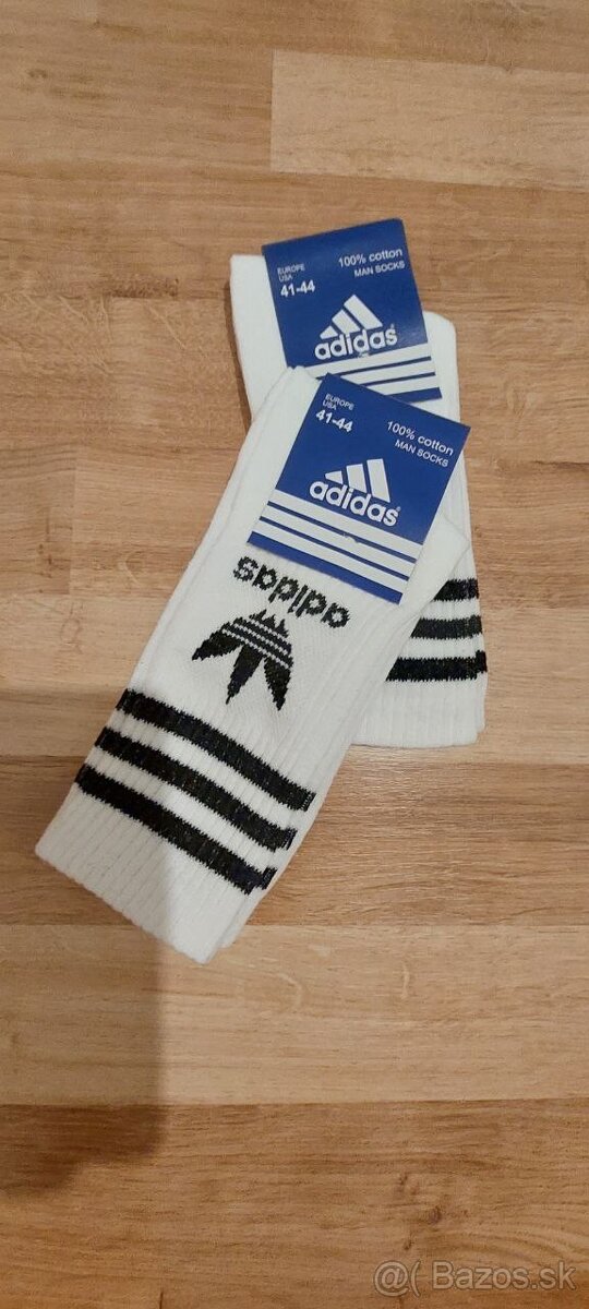 Ponožky po 2€ par adidas velkost 40-45 Biele vysoké