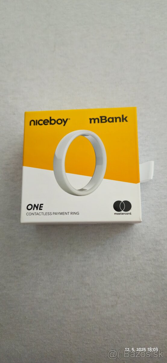 Predám nový nepoužívaný NICEBOY ONE prsteň č.11 biely .